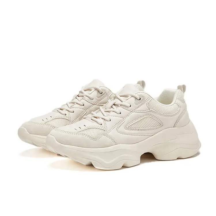 China Lace-up Mesh Lightweight Comfortable Breathable Walking Sneakers Clunky Shoes